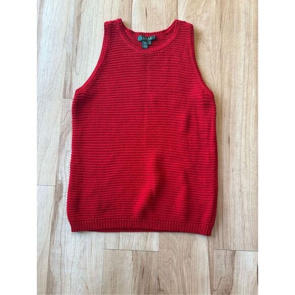 Lauren Ralph Lauren Tops - Ralph Lauren Womens Red Crew Neck Cotton Jumper Vest